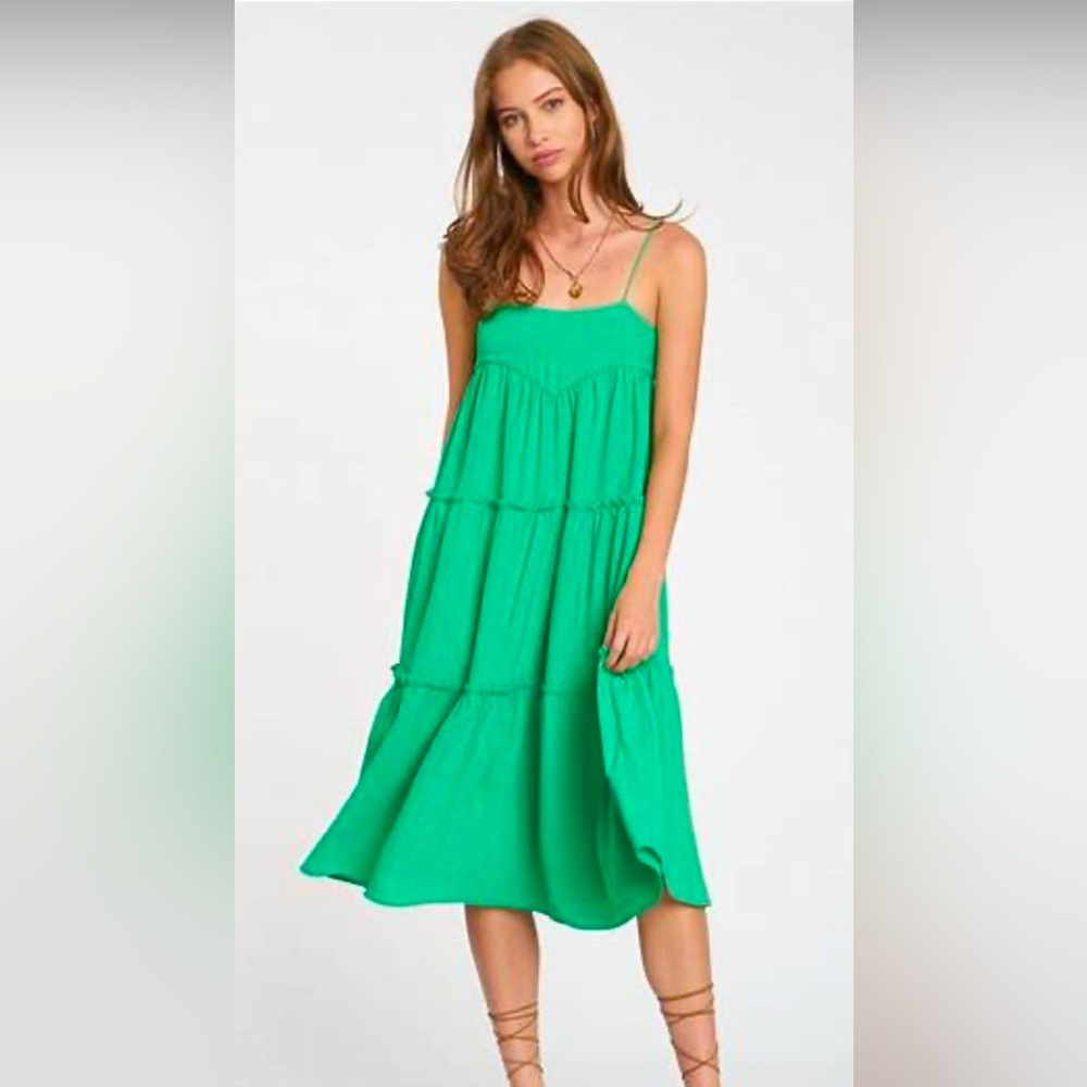Dra Los Angeles Noelle sundress green color size M
